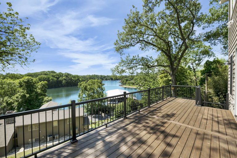 Deck overlooking a body of water