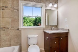Bathroom toilet and vanity